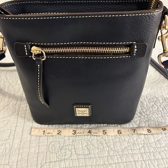 Dooney and Bourke Small Zip Top Crossbody in midnight blue, Smooth Leather - Picture 3 of 11